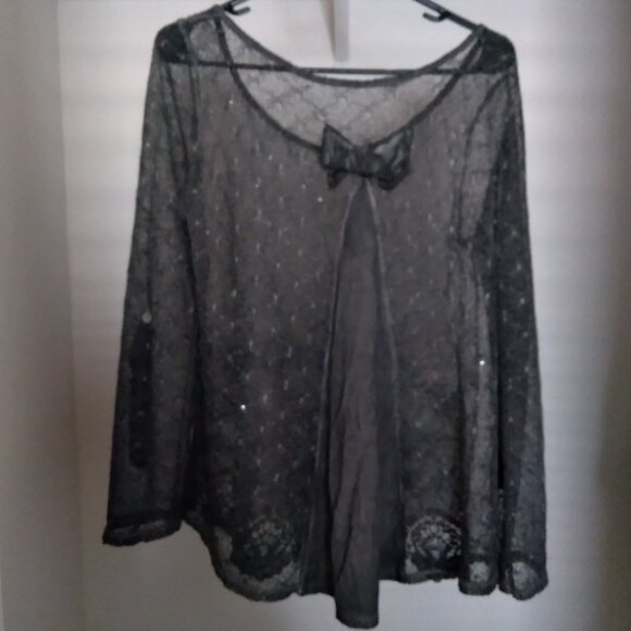 Grey Two Piece Crochet Open Knit Sweater and Dress Set - Picture 5 of 8